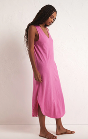 Reverie Slub Midi Dress | Heartbreaker Pink
