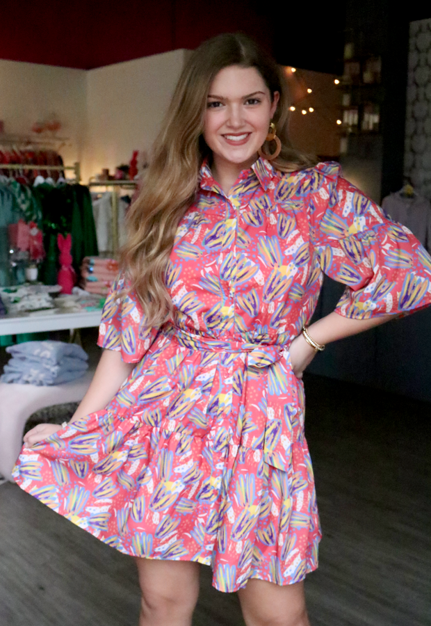 Abstract Tulips Dress