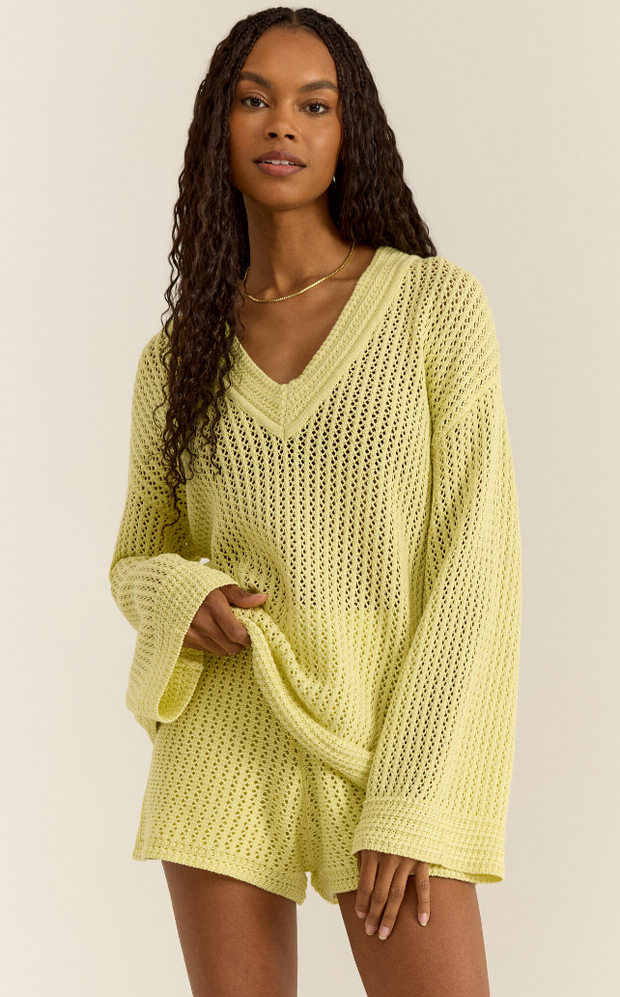 Kiami Crochet Sweater | Limeade