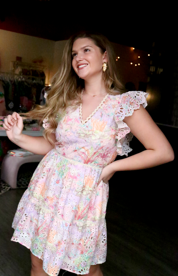 Watercolor Lace Dress