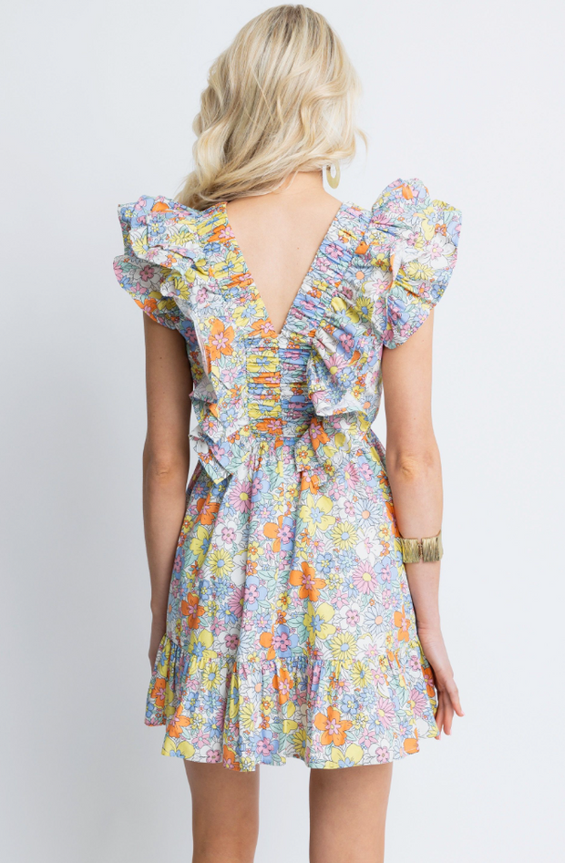 London Ruffle Dress | Whimsical Floral