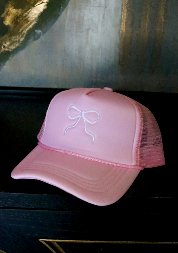 Pretty Pink Bow Trucker Hat