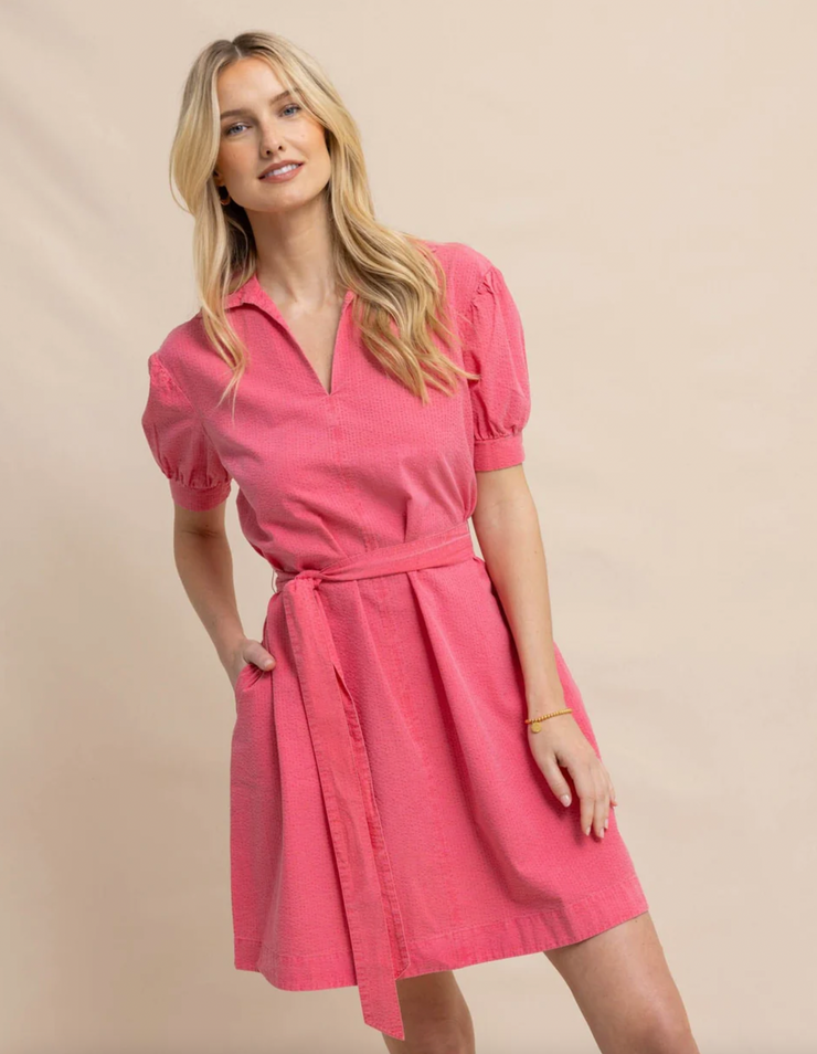 Calan Washed Seersucker Dress | Camelia Rose