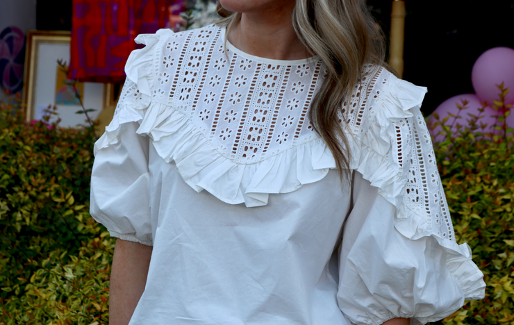 Eyelet Dream Blouse | White