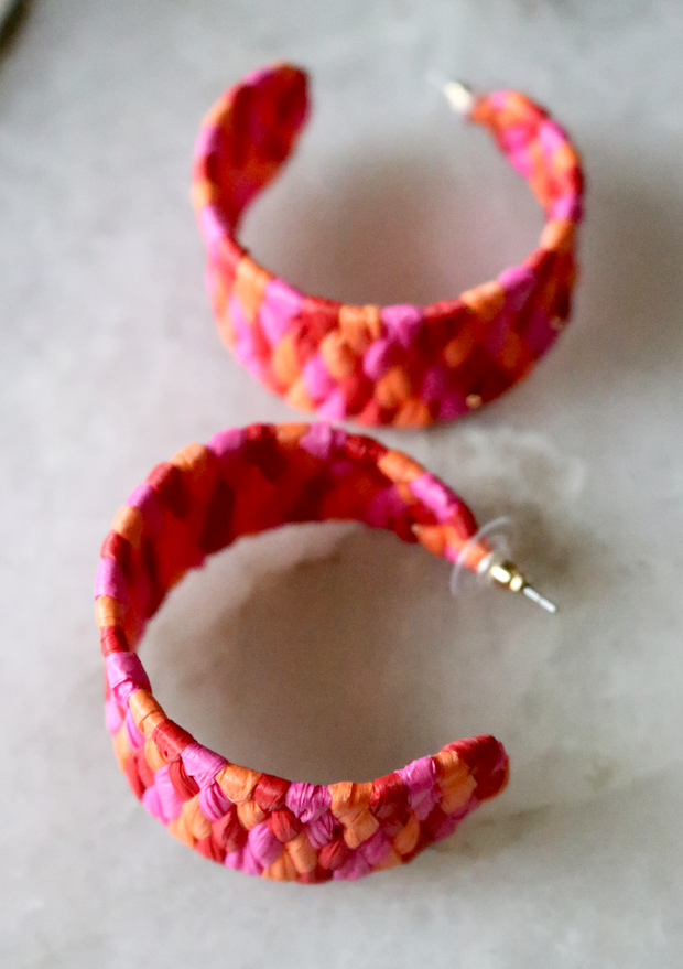 Woven Hoop | Pink + Orange