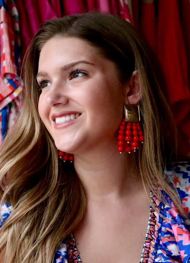 Harbour Island Earring | Red