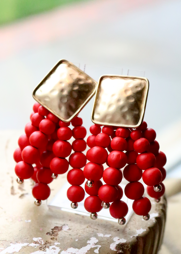 Harbour Island Earring | Red