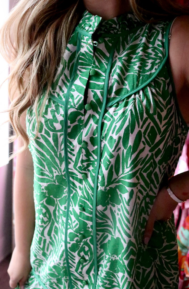 Tropical Ferns Dress - SMALL