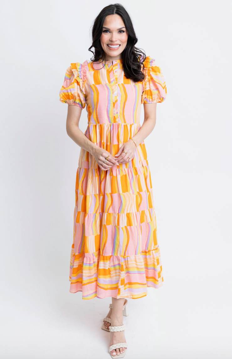 Citrus Grove Ruffle Maxi