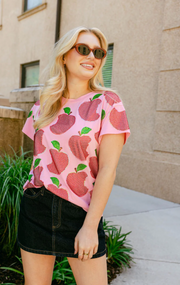 Pink Scattered Apple Tee