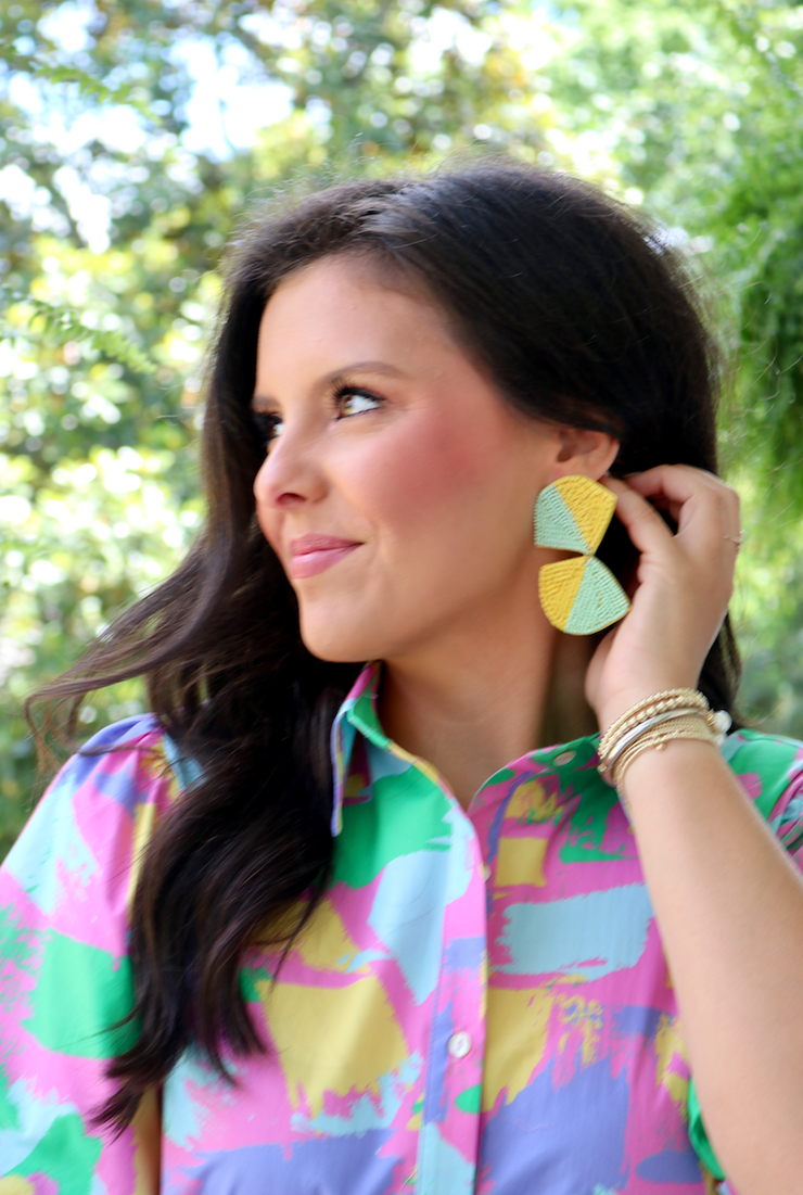 Mix A Lot Earrings | Yellow / Mint