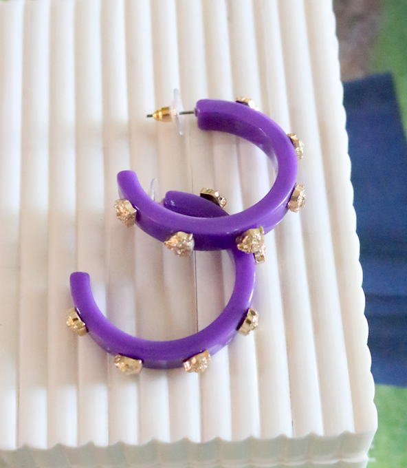 Acrylic Tiger Hoop | Purple