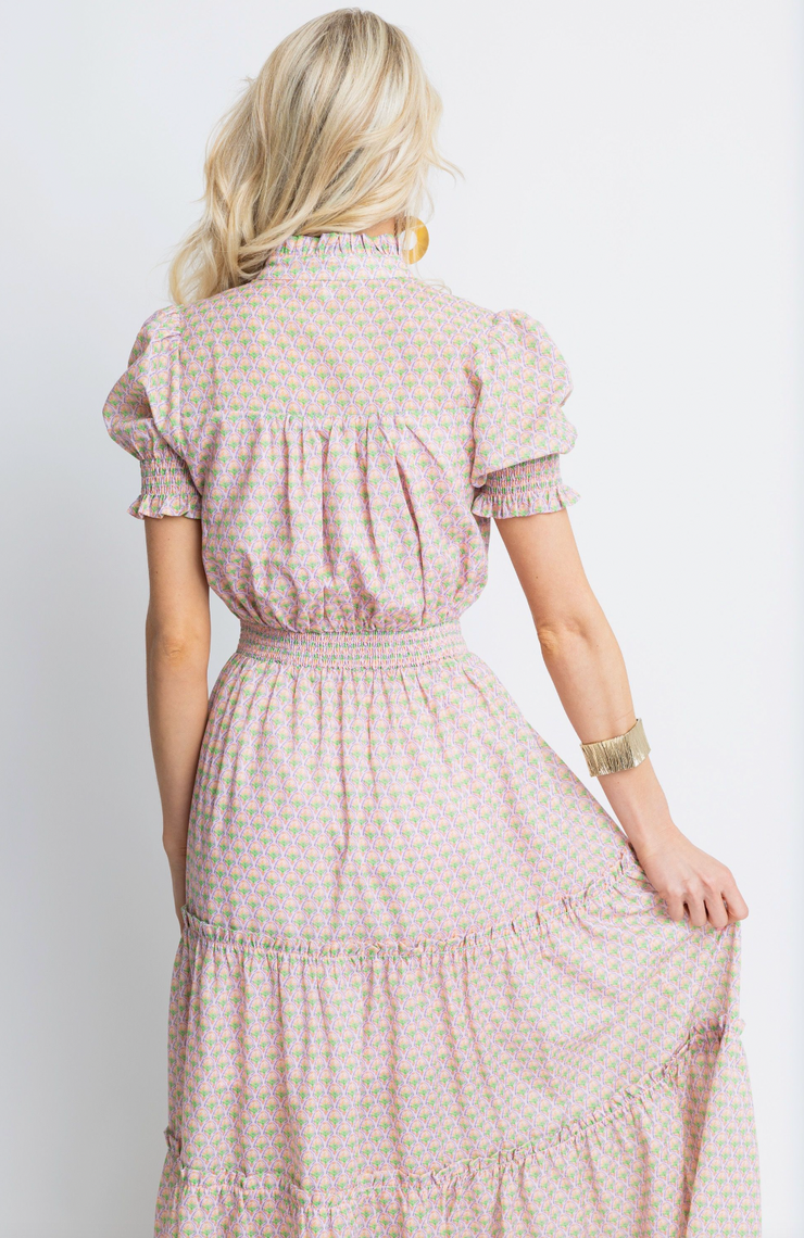 Vintage Paris Smocked Maxi