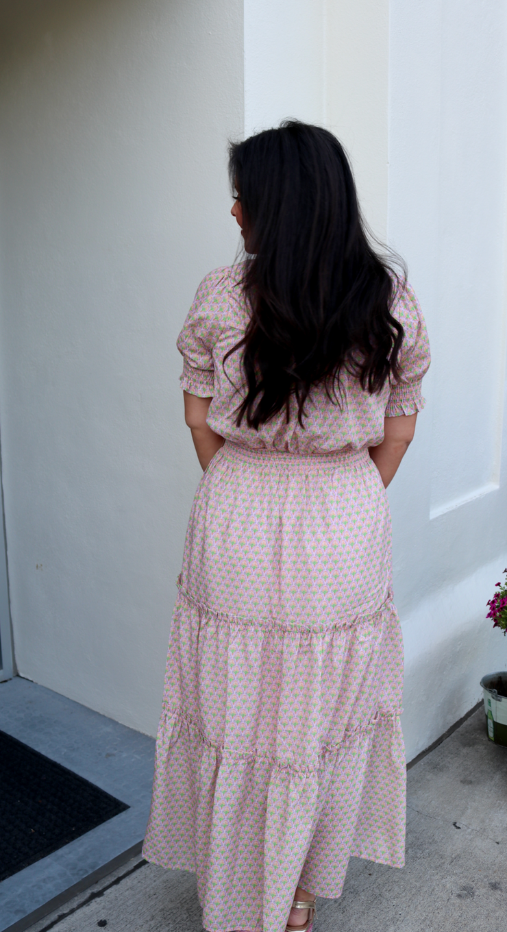 Vintage Paris Smocked Maxi