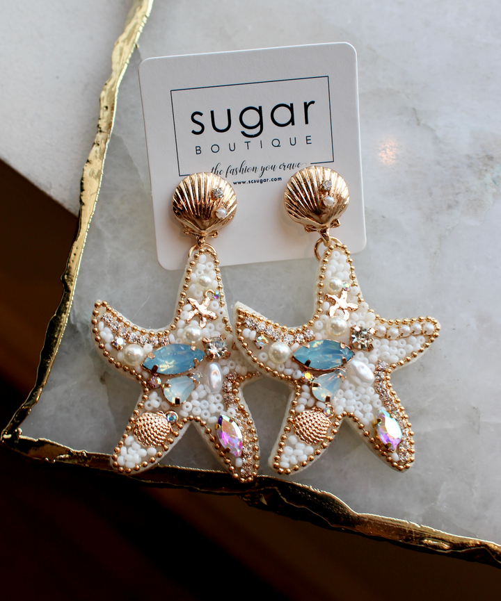Shimmering Sea Star Earrings