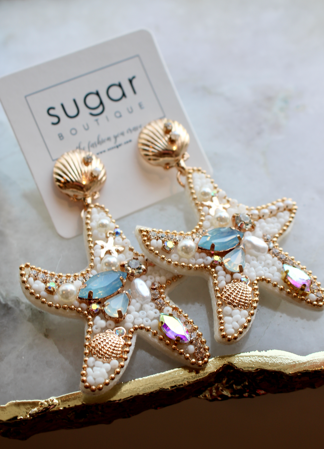 Shimmering Sea Star Earrings