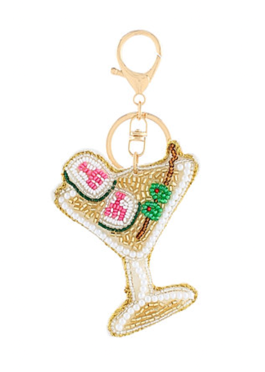 Mahjong Martini Keychain