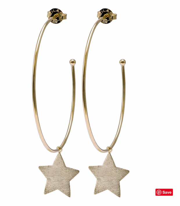 Phoenix Star Hoops | Champagne Gold