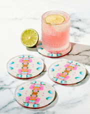 Monets Garden Pink Laura Park Coasters | SET OF 2