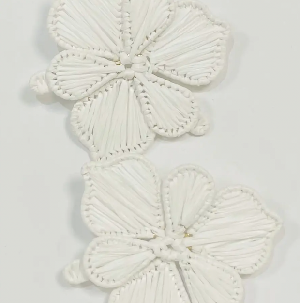 Fiji Floral Earring | White