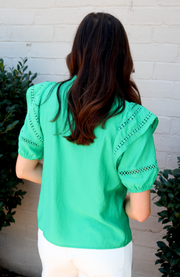 Venice Lace Top | Green - XL