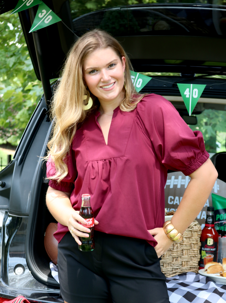 Tailgate Top | Maroon