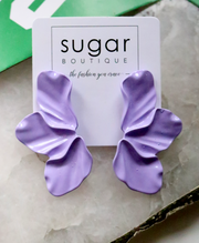 Metal Petal Earring | Lavender