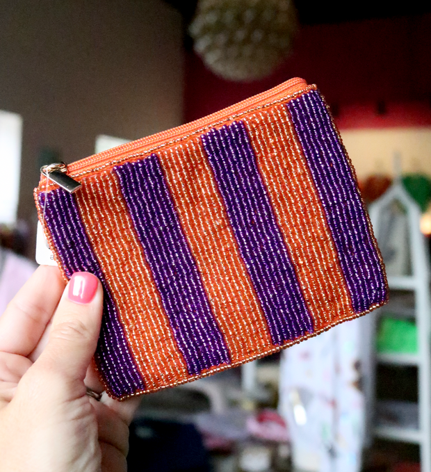 Clemson Stripe Coin Purse