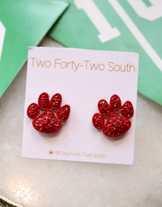 Sparkle Paw Stud | Red