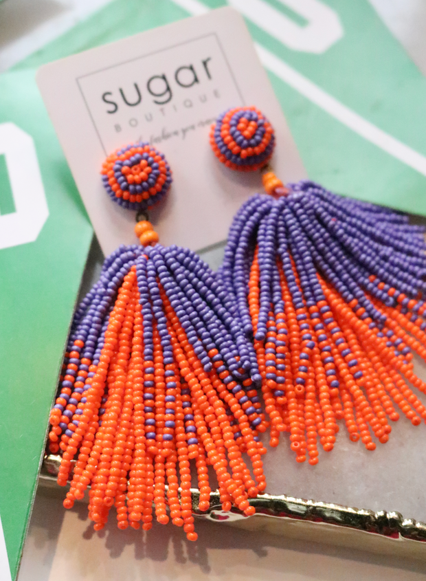 Tiger Tassel Earring