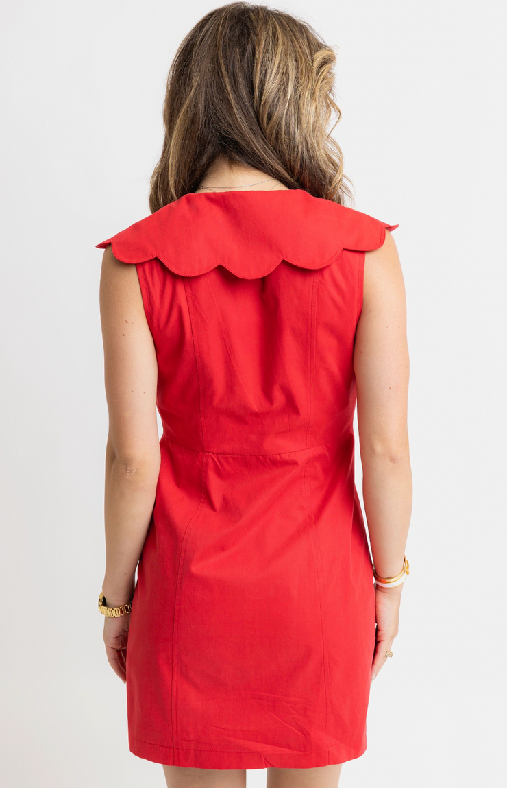 Scallop Sweet Dress | Red