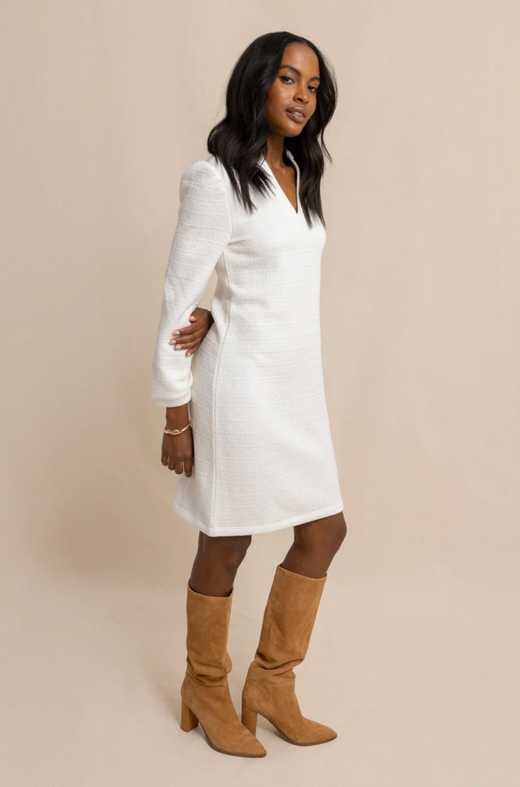 Oren Quilted Dress | Sand White