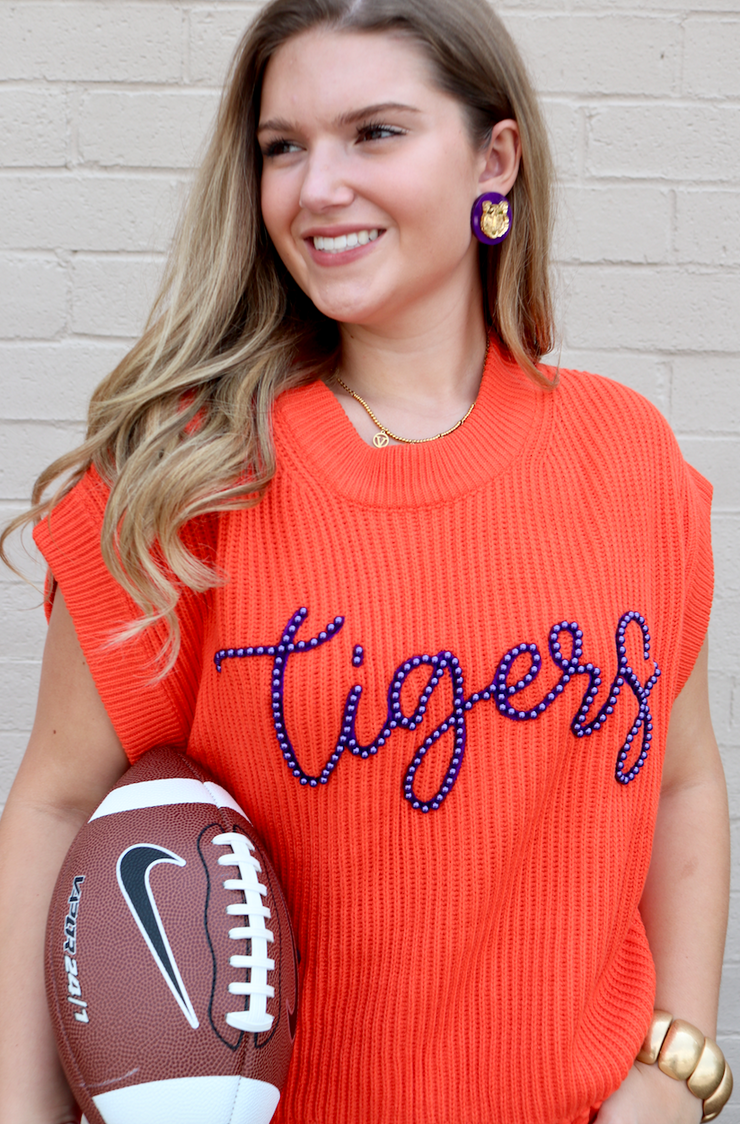 Clemson Tigers Fringe Sweater Vest