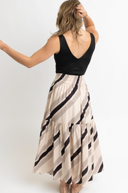 Chic Stripes Maxi Skirt