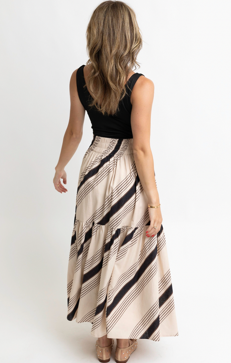 Chic Stripes Maxi Skirt