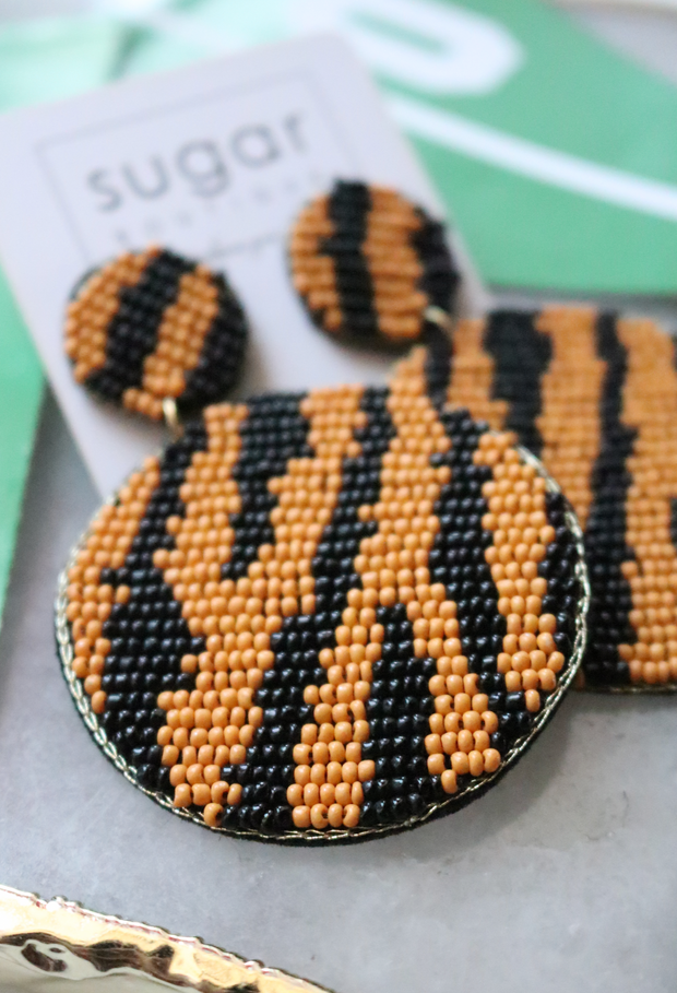 Tiger Jungle Round Earring