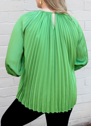 Pleated Polly Blouse | Sage