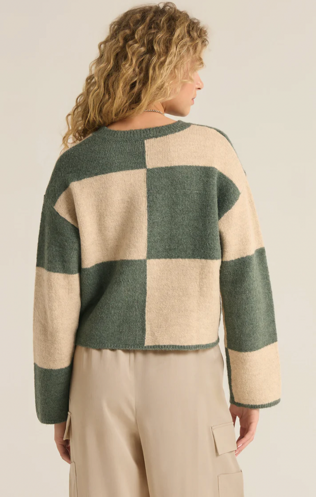 Rosi Blocked Sweater | Palm Green