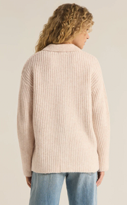 Lennie Button Up Sweater | Oatmeal Heather