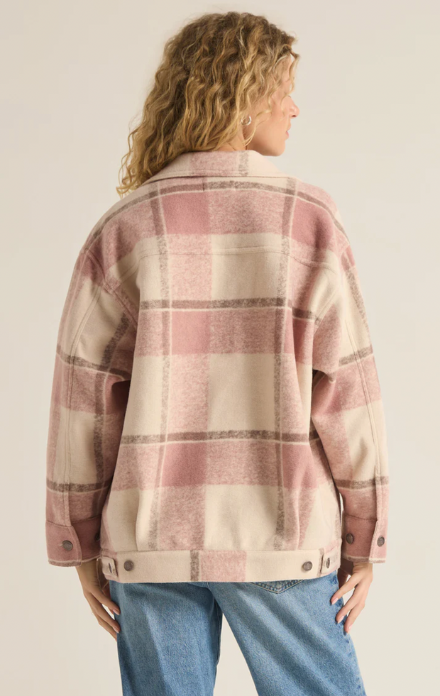 Preston Knit Plaid Jacket | Sea Salt