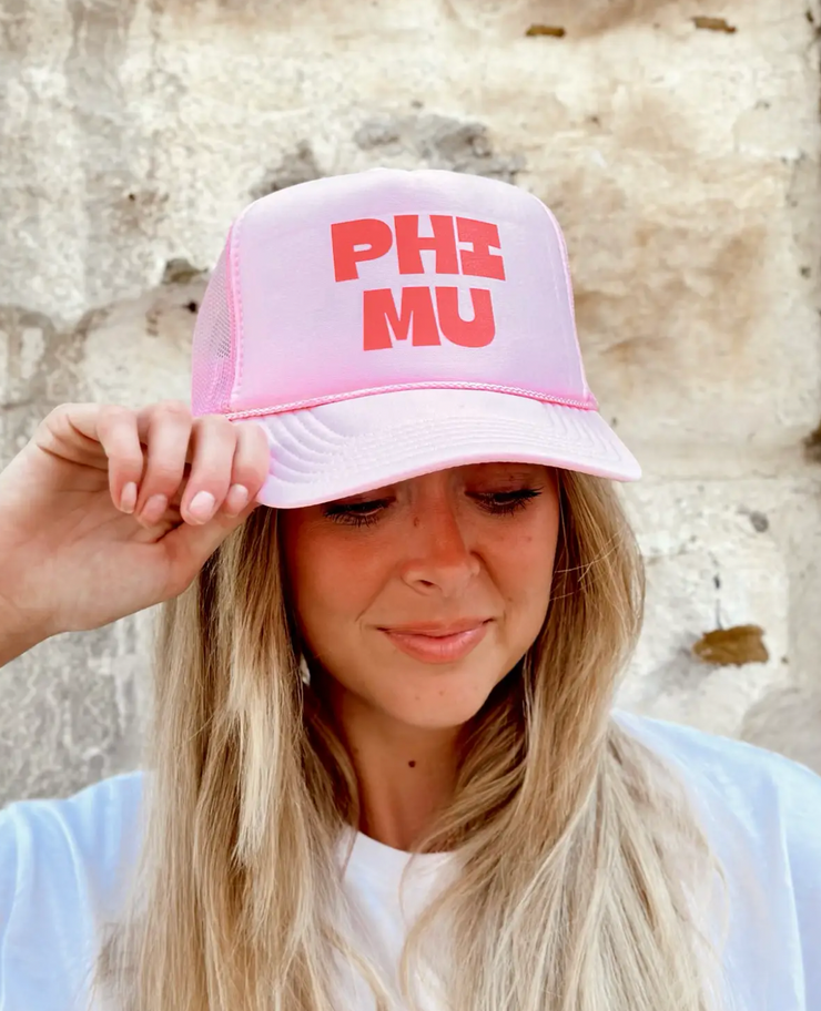 Block Greek Trucker Hat | PHI MU