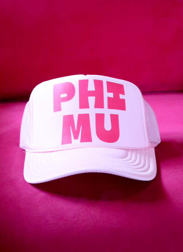 Block Greek Trucker Hat | PHI MU