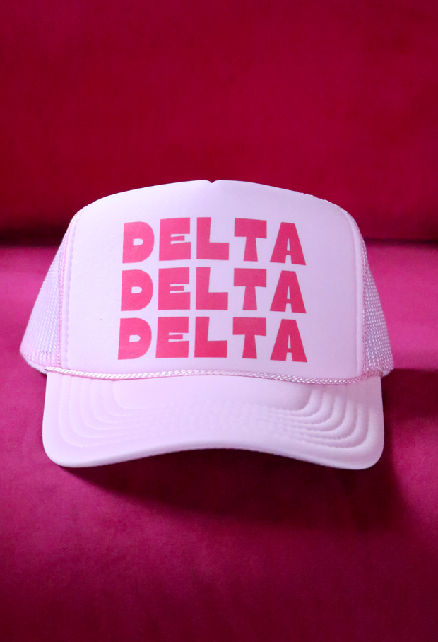 Block Greek Trucker Hat | TRI DELTA