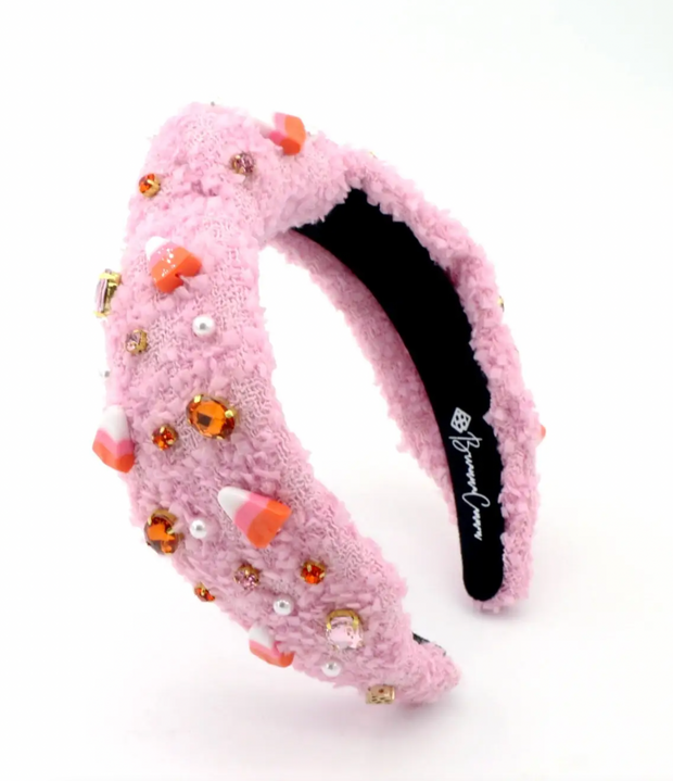 ADULT Pink Candy Corn Tweed Headband