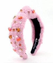 ADULT Pink Candy Corn Tweed Headband