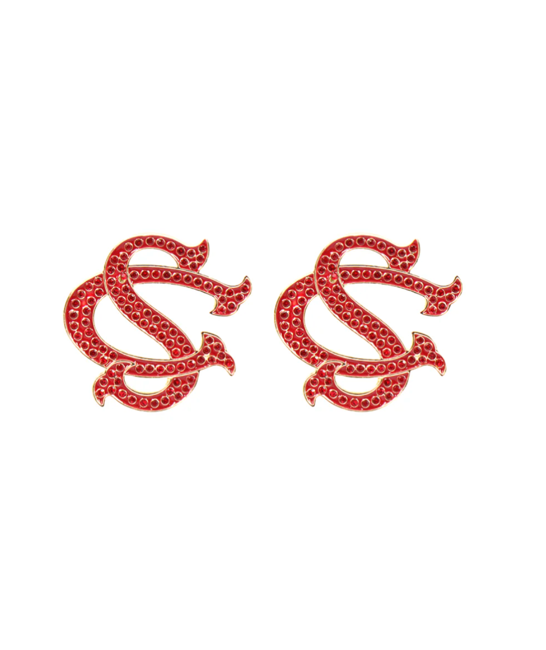 University of South Carolina Pavé Logo Studs