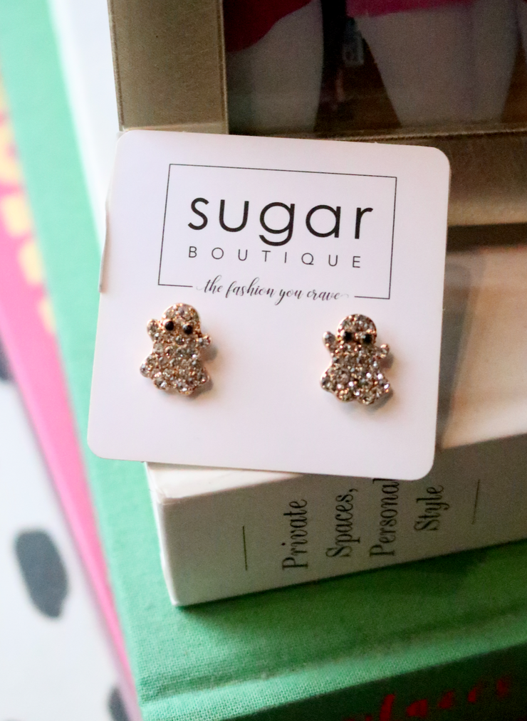 Rhinestone Ghost Studs