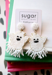 Ghost Seedbead Shimmy Earring