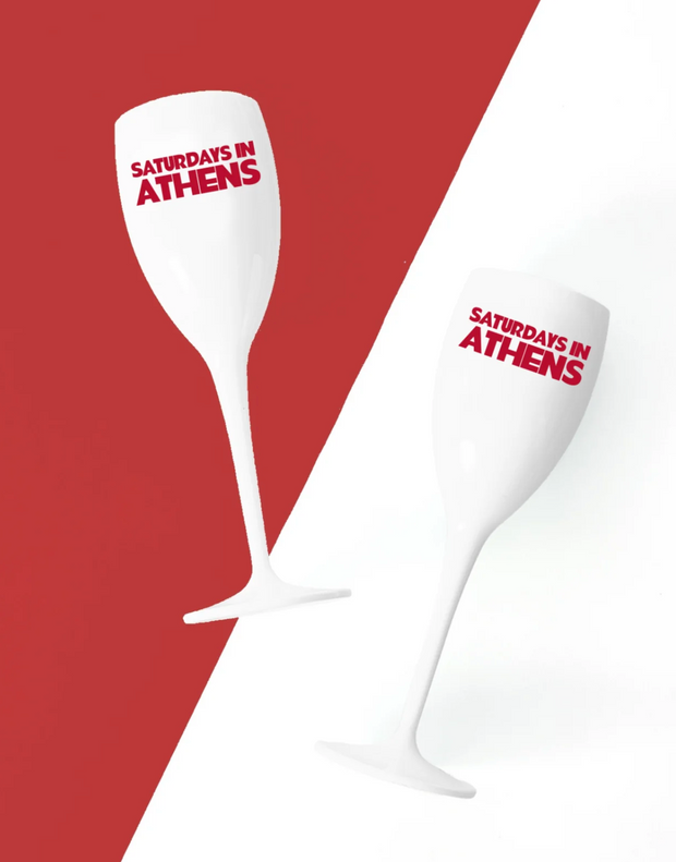 Saturdays in Athens Flutes (Set of 2)