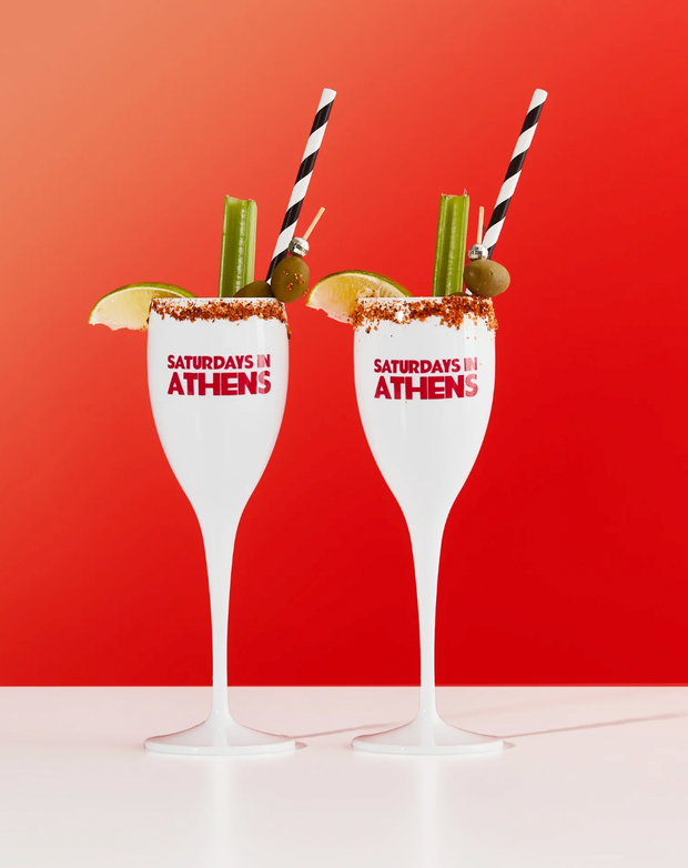 Saturdays in Athens Flutes (Set of 2)